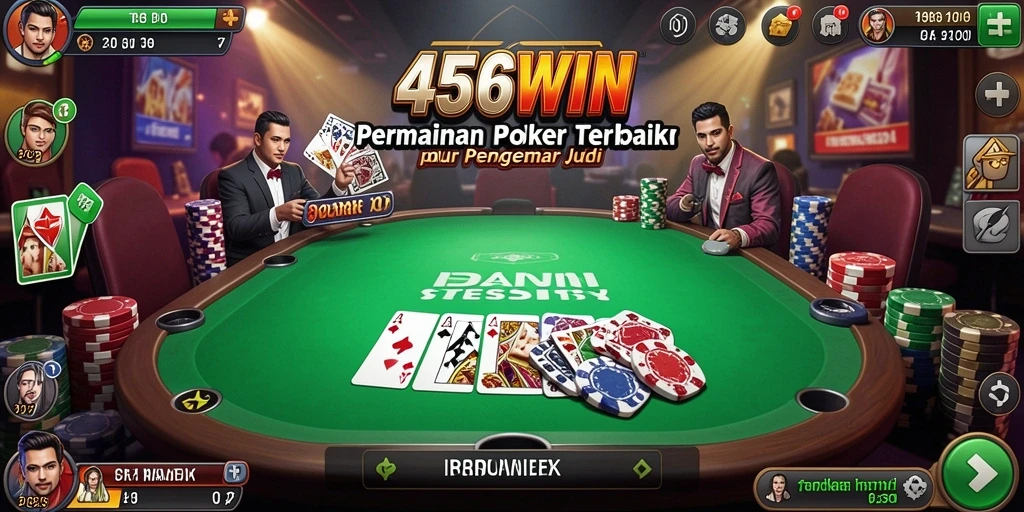 Tampilan gameplay menarik di 456WIN dengan suasana Poker yang seru.