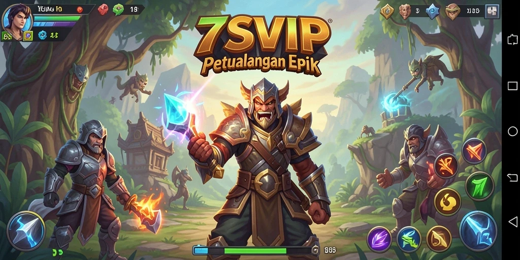 Tampilan gameplay menakjubkan dari 7SVIP dengan karakter berinteraksi.