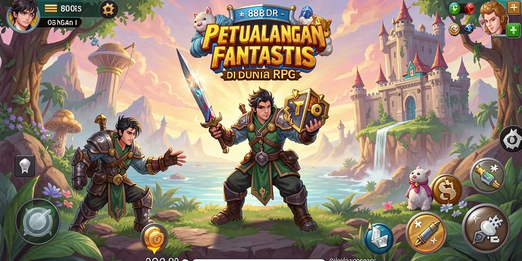 Tampilan gameplay RPG yang mendebarkan dan penuh aksi.