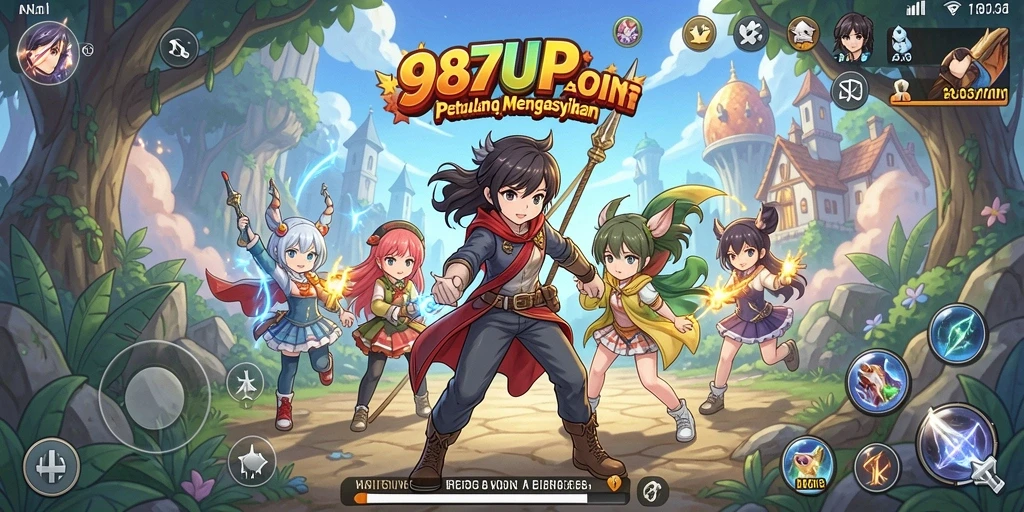 Screenshot utama menampilkan aksi seru dalam permainan Anime.