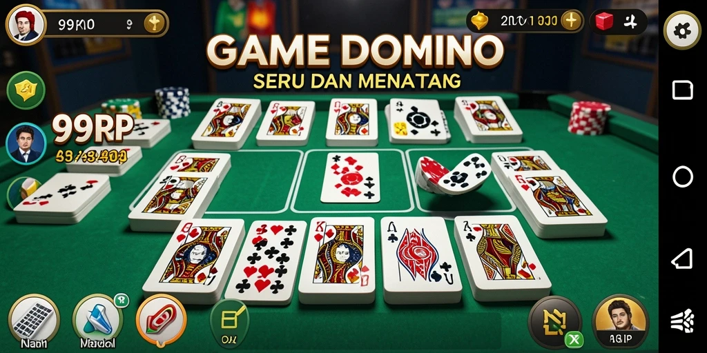 Gameplay seru 99RP dalam permainan Domino.