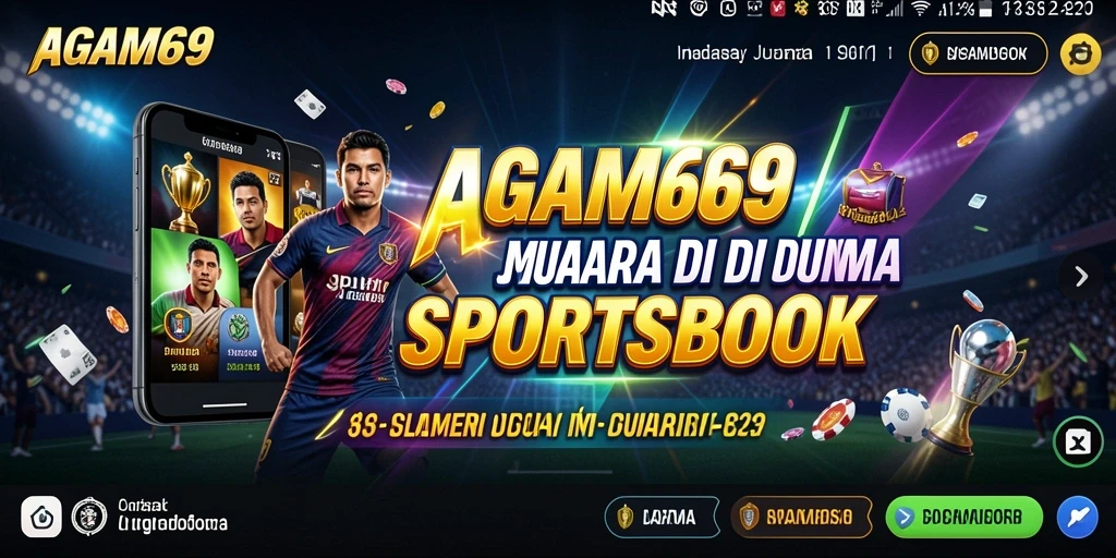 Screenshot AGAM69 menunjukkan antarmuka pengguna yang dinamis untuk taruhan olahraga.