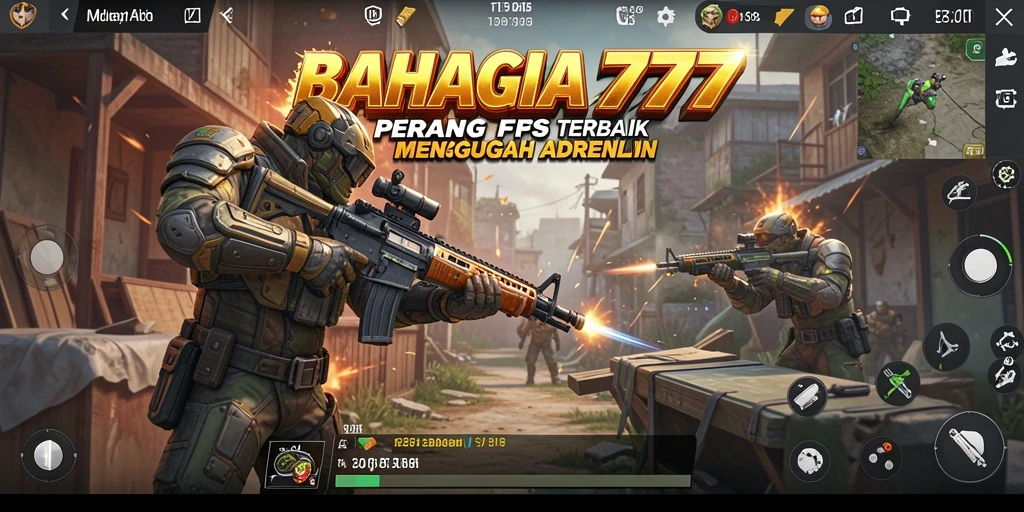 Tampilan gameplay BAHAGIA777 yang intens dalam mode FPS.
