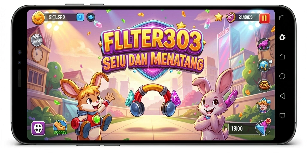 Tampilan gameplay FILTER303 yang seru dengan aksi Arcade yang menarik.