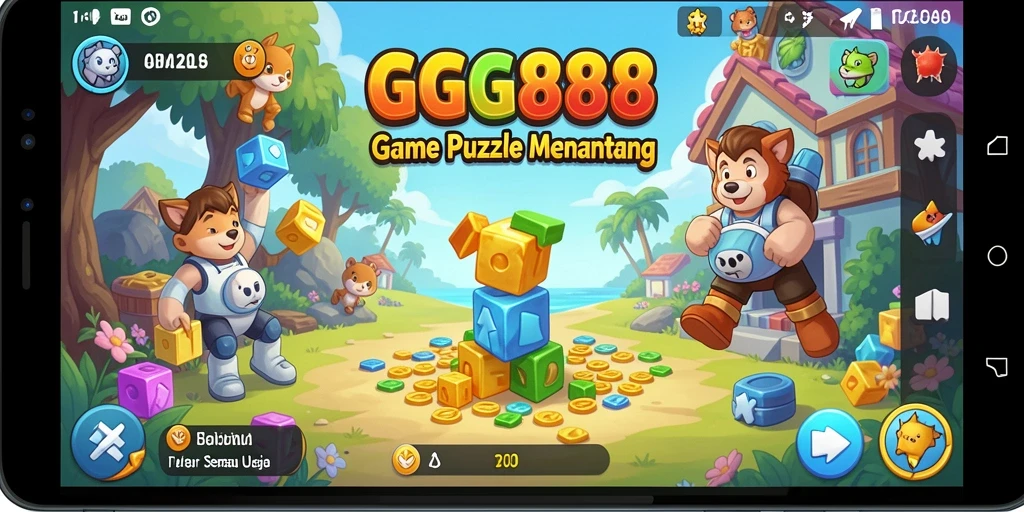 Screenshot GGG888 menunjukkan gameplay Puzzle yang seru dan menantang.