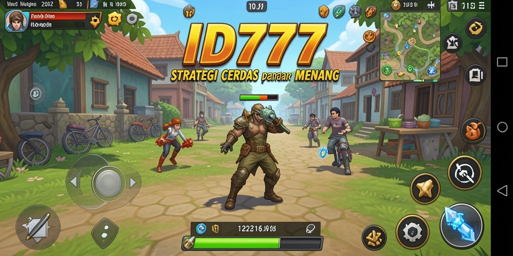 Tangkapan layar ID777 menampilkan aksi strategi epik di battlefield.