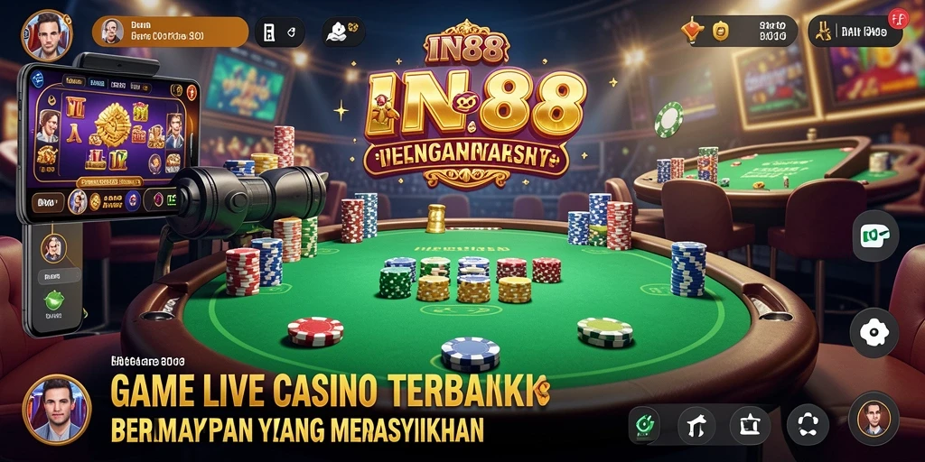 Screenshot menampilkan dealer langsung dalam permainan Live Casino yang seru.