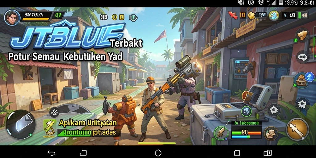 Tampilan gameplay Utility JTBLUE yang menarik dan fungsional.