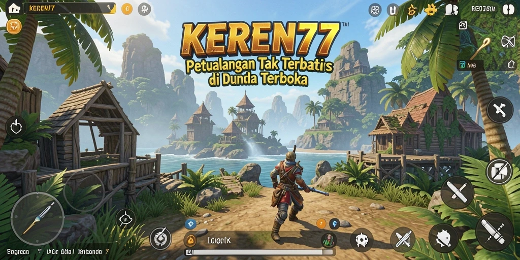 Screenshot gameplay KEREN77 yang menampilkan dunia terbuka yang luas.