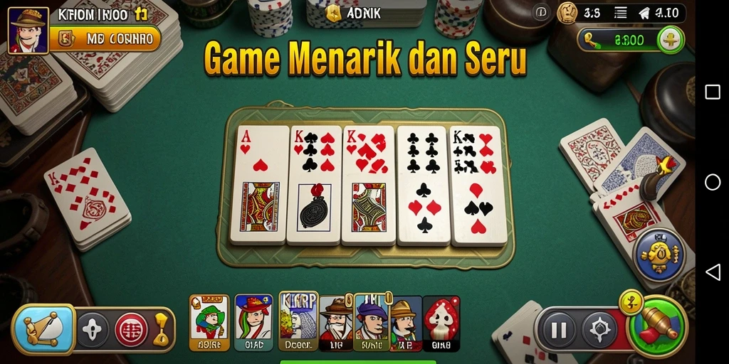 Tampilan gameplay seru dari KKRP dengan Domino penuh warna.