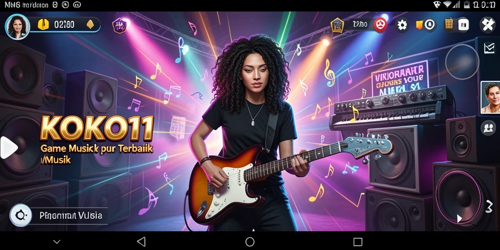 Screenshot gameplay KOKO11 menunjukkan penggunanya bernyanyi dengan antusias.