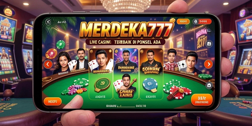 Tampilan gameplay Live Casino yang menarik dan interaktif di MERDEKA777.