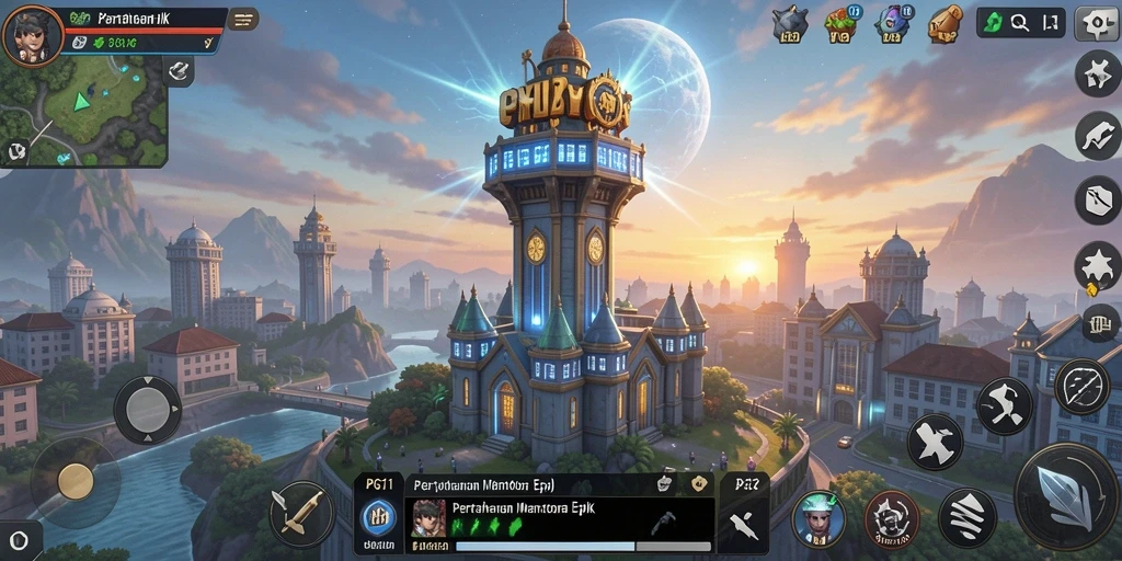 Screenshot utama PG11 menampilkan serunya gameplay Tower Defense.