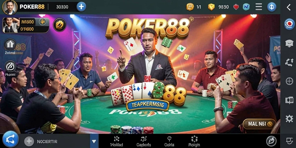 Screenshot gameplay POKER88 menampilkan keseruan bermain musik.