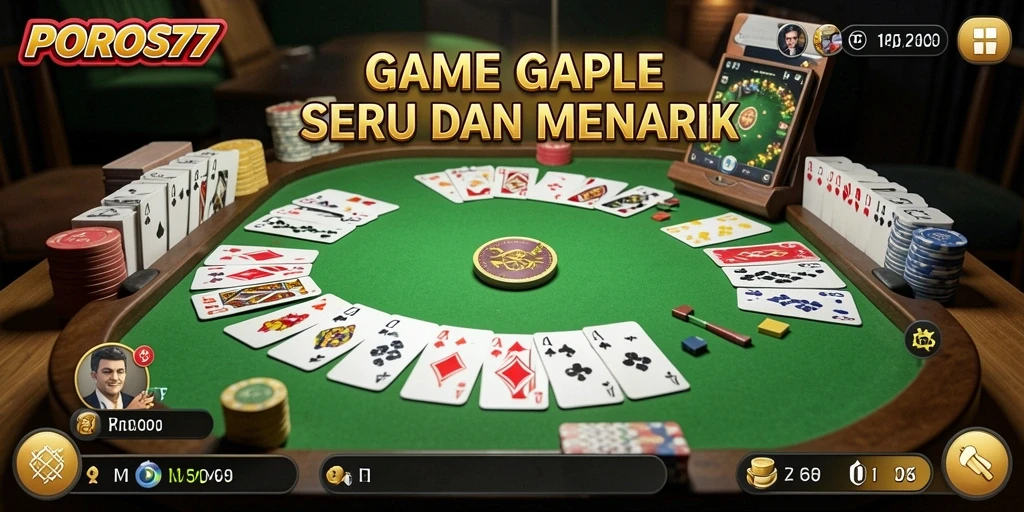 Tampilan gameplay Gaple yang seru dan interaktif.