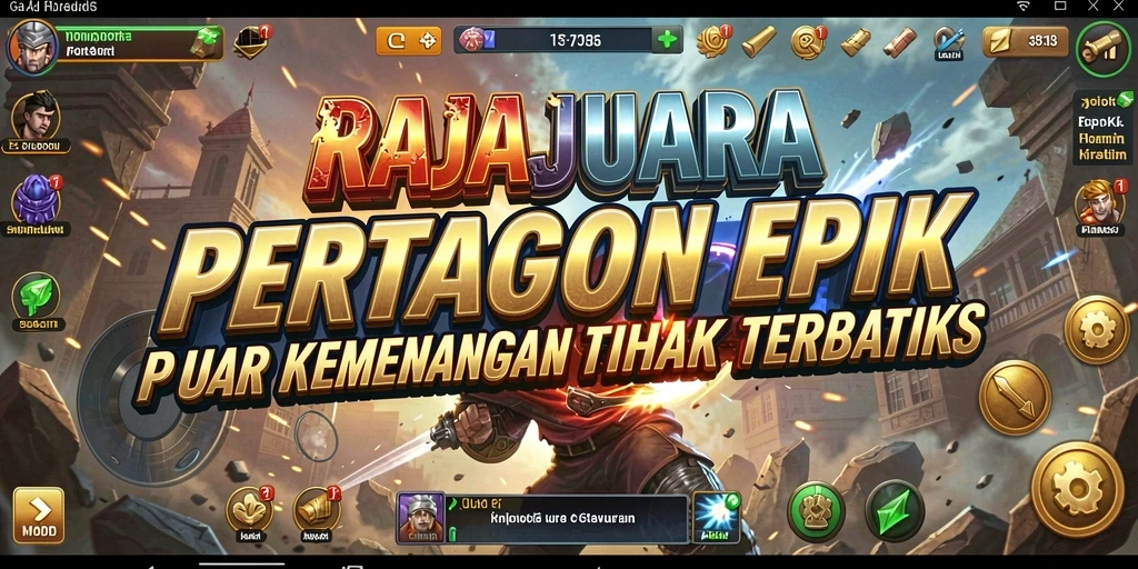 Screenshot gameplay RAJAJUARA dengan pertarungan intens.