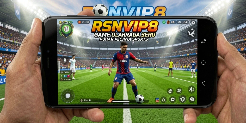 Tampilan gameplay seru RSNVIP8 dengan aksi olahraga yang mendebarkan.