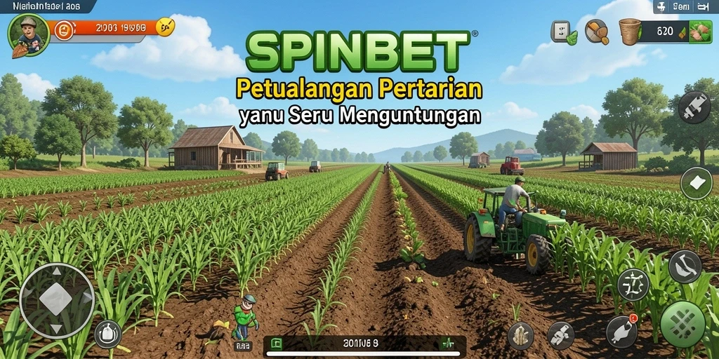 Tampilan gameplay seru dan interaksi dalam dunia pertanian SPINBET.