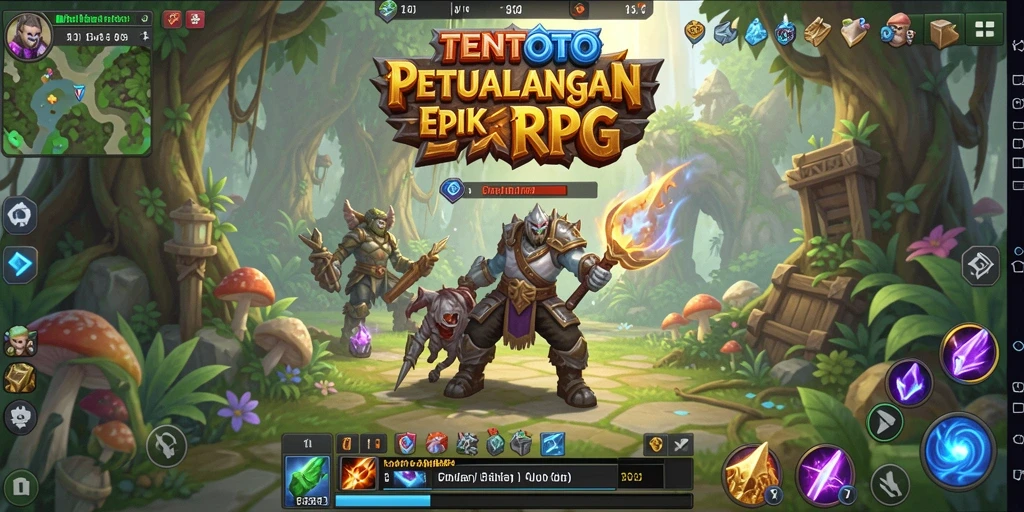 Screenshot gameplay TENTOTO dengan petualangan RPG yang mendebarkan.